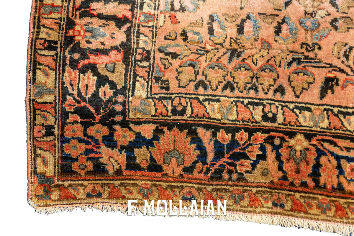 Antique Sarouk Rug Rust/Red Color n°:45968439